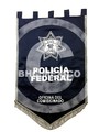 Estandarte Policía Federal bordado con galón y fleco
